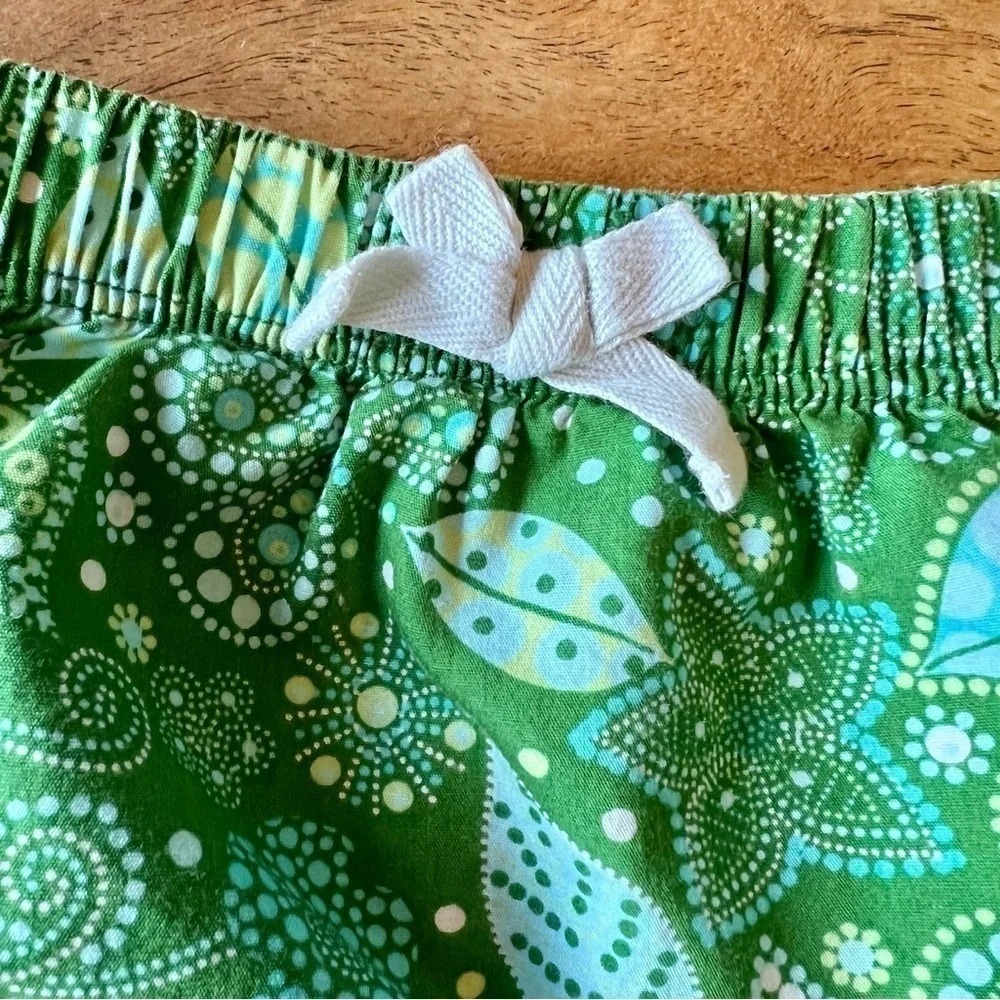 Baby Gap Green Floral Ruffle Bloomers